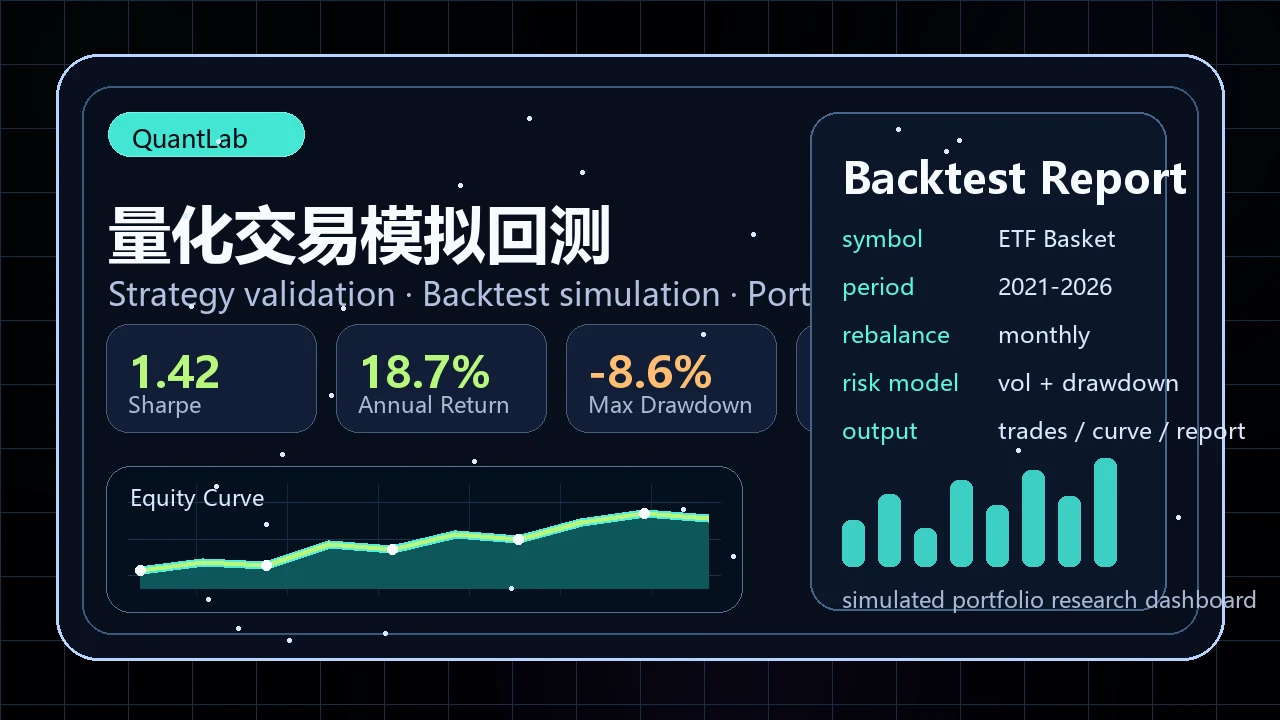 QuantLab 量化交易模拟回测海报